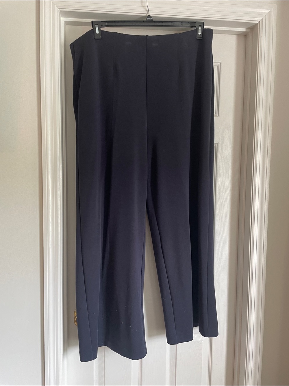 Lane Bryant Navy Wide-Leg Pull-On Pants